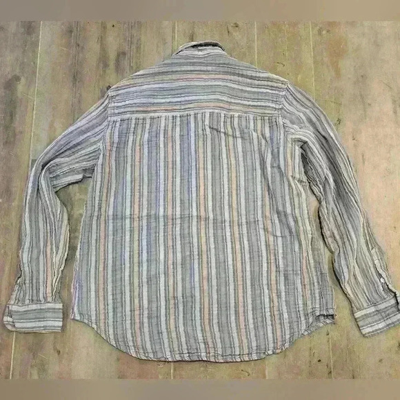 Universal Thread Striped Cotton Button-Down Shirt - Picture 6 of 9